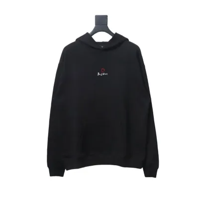 Balenciaga Tanabata Limited Edition Embroidered Hoodie Black 01