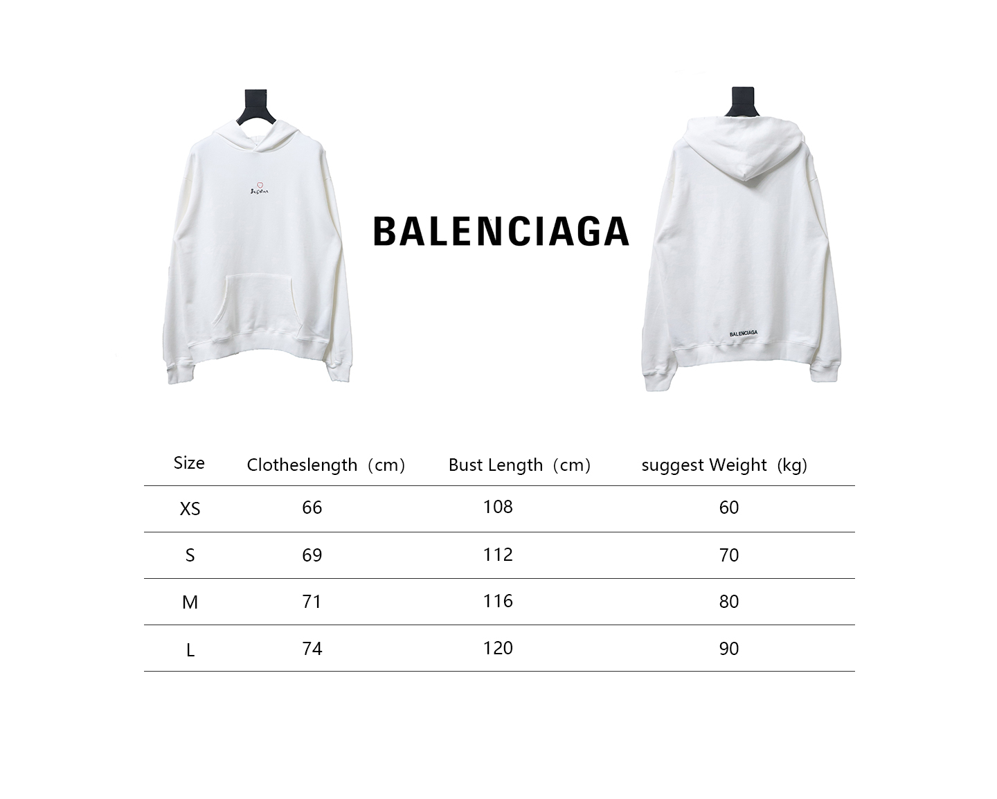 Ba*len*cia*ga tanabata limited edition embroidered hoodie white