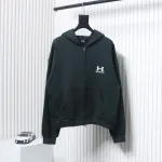 Balenciaga x Under Armour Front And Back Embroidered Zip-Up Hoodie Black