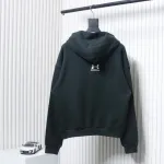Balenciaga x Under Armour Front And Back Embroidered Zip-Up Hoodie Black