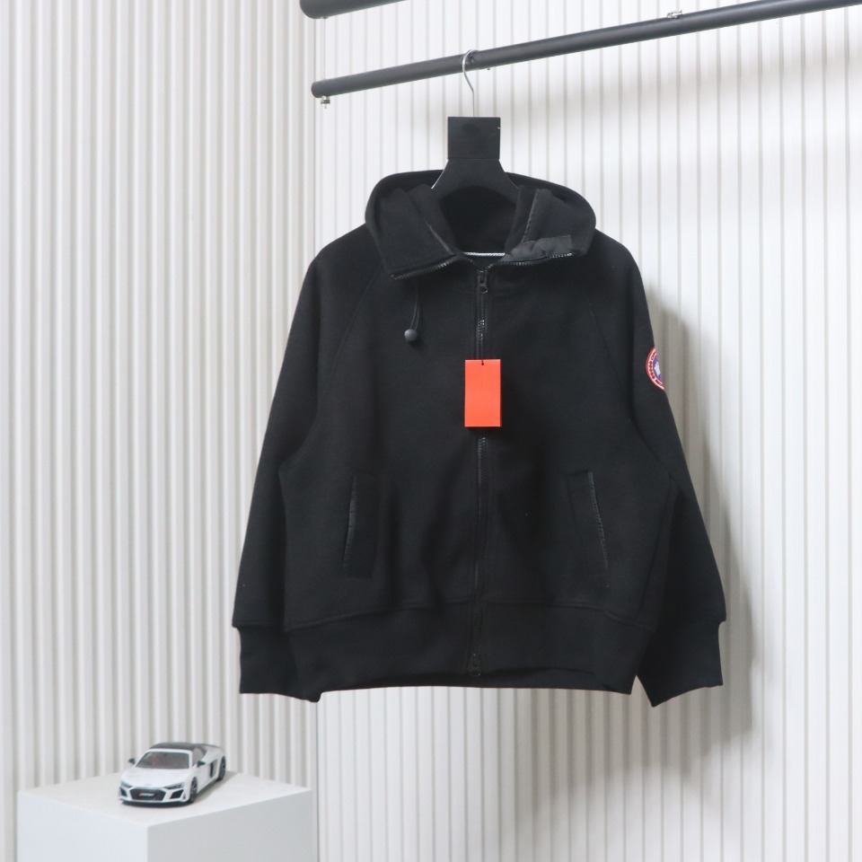 Can*a Go*e chilliwack wool fleece bomber jacket black