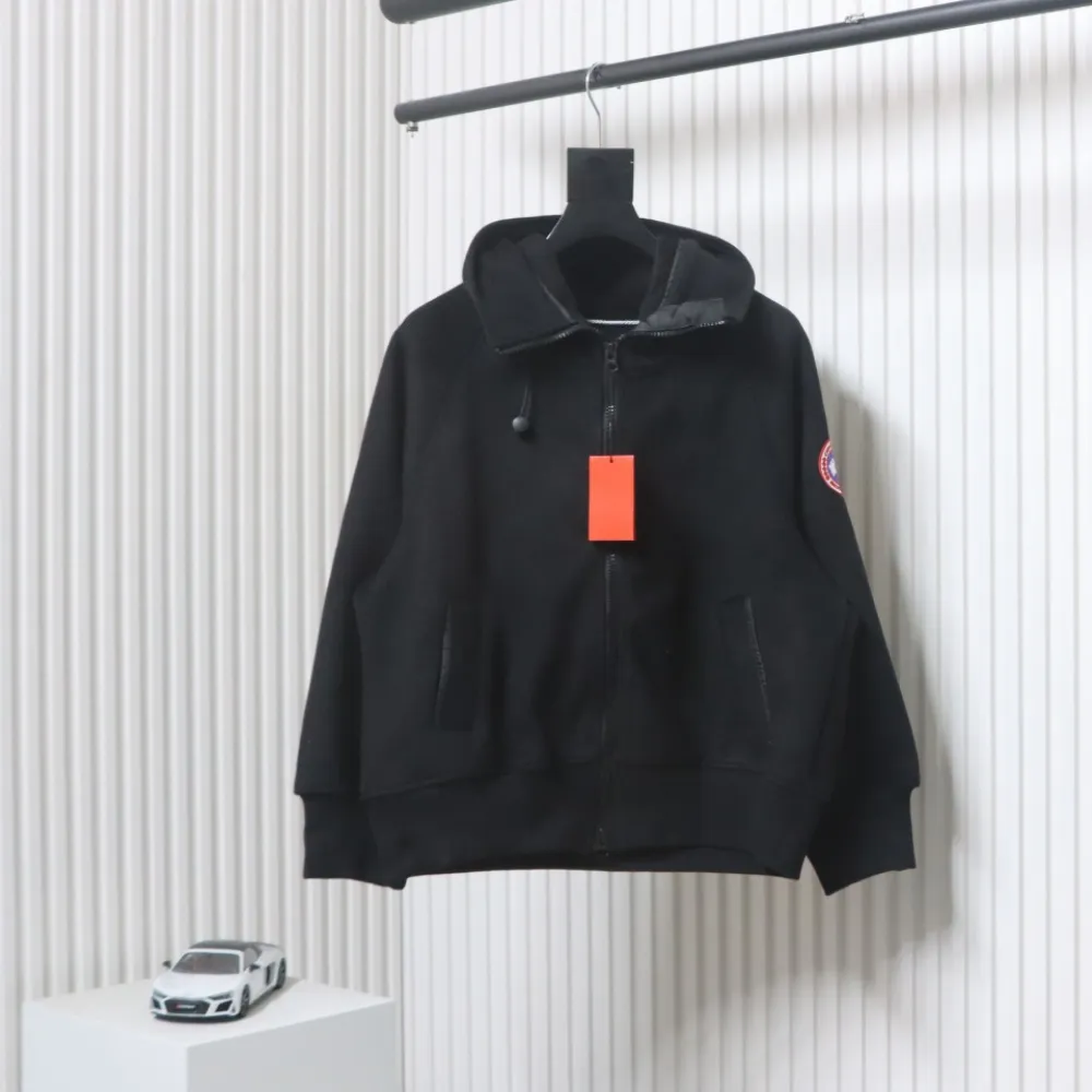 Canada Goose Chilliwack Wool Fleece Bomber Jacket Black
