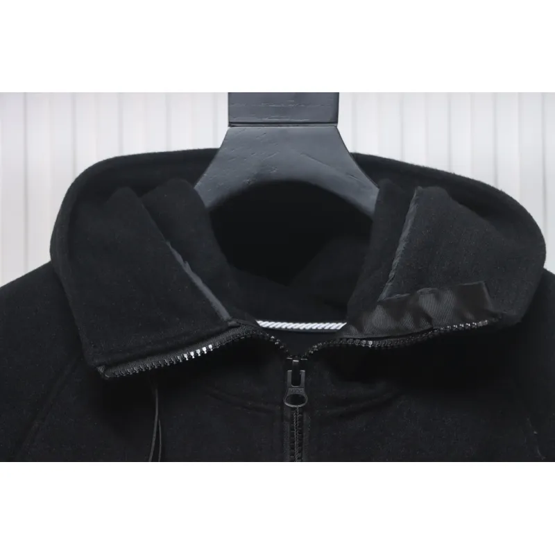 Canada Goose Chilliwack Wool Fleece Bomber Jacket Black