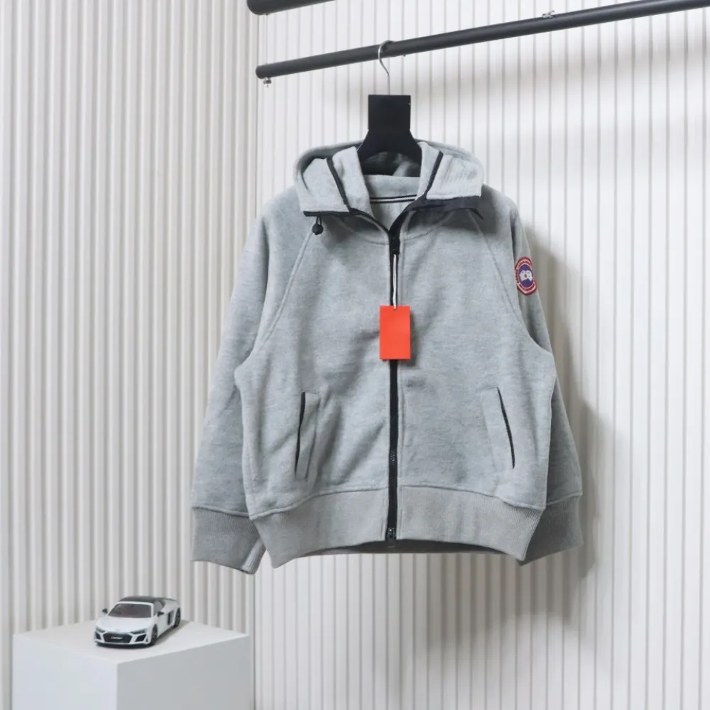 Canada Goose Chilliwack Wool Fleece Bomber Jacket Grey