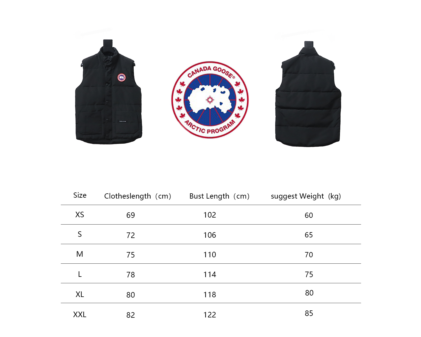 Can*a Go*e down vest black