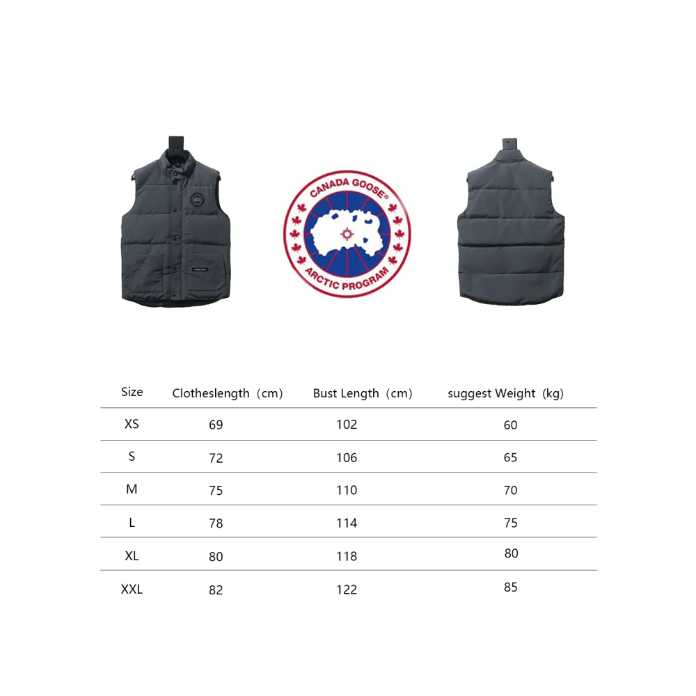Canada Goose Down Vest Grey