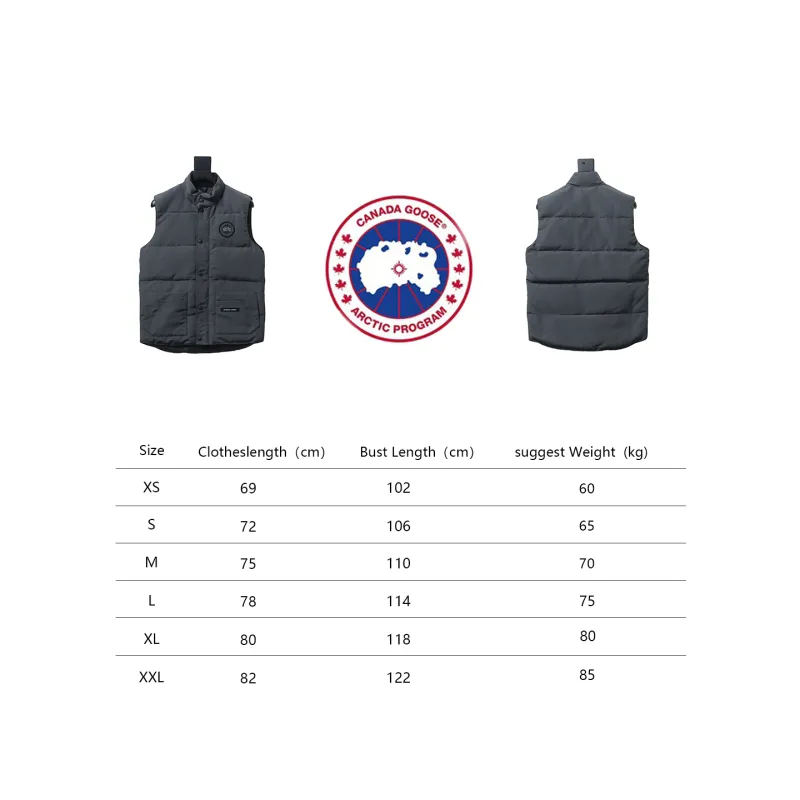 Canada Goose Down Vest Grey