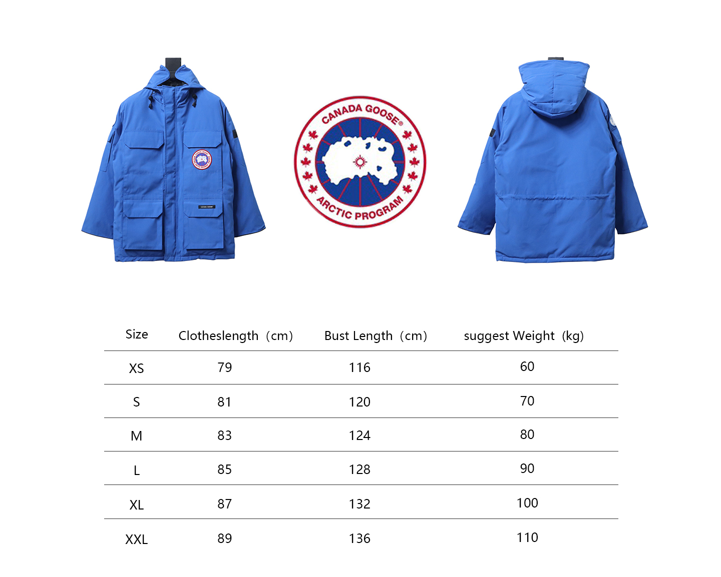 Can*a Go*e expedition down jacket 08 blue