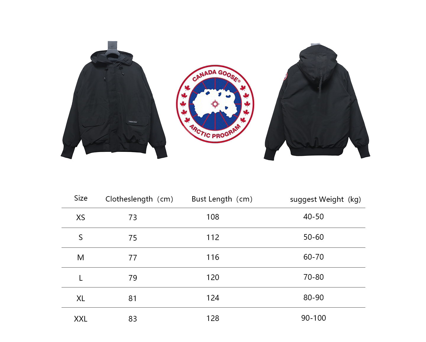 Can*a Go*e short down jacket 01 black