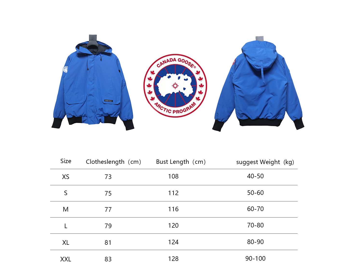 Can*a Go*e short down jacket 01 blue