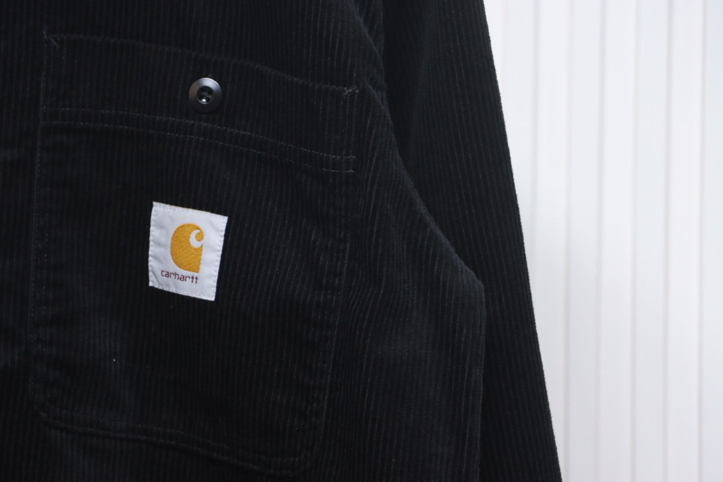 Carhartt Classic LOGO Label Pocket Corduroy Shirt Jacket Black