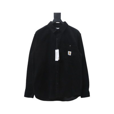 Carhartt Classic LOGO Label Pocket Corduroy Shirt Jacket Black 01