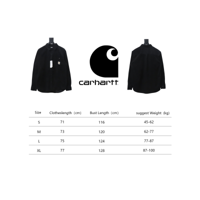 Carhartt Classic LOGO Label Pocket Corduroy Shirt Jacket Black 02
