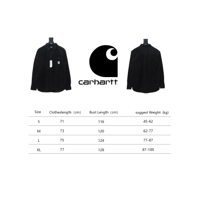 Carhartt Classic LOGO Label Pocket Corduroy Shirt Jacket Black 02