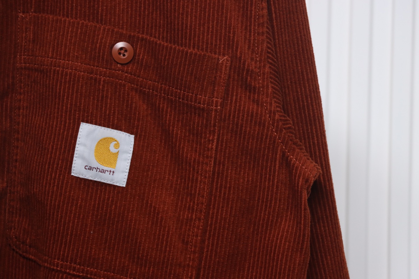 Carhartt Classic LOGO Label Pocket Corduroy Shirt Jacket Red
