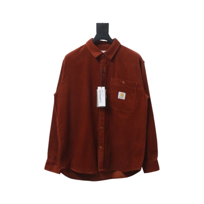 Carhartt Classic LOGO Label Pocket Corduroy Shirt Jacket Red 01