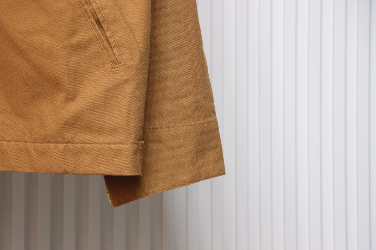 Carhartt Three-Color Canvas Work Jacket With Cotton Brown