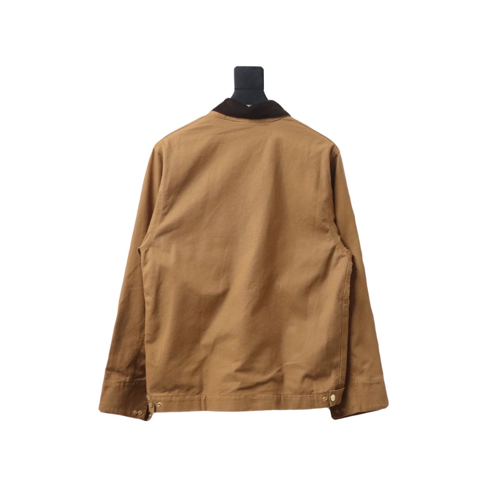 Carhartt Three-Color Canvas Work Jacket With Cotton Brown