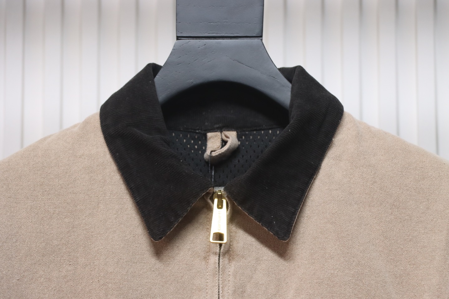 Carhartt Three-Color Canvas Work Jacket With Cotton Khaki
