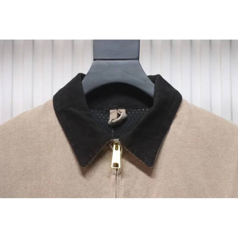 Carhartt Three-Color Canvas Work Jacket With Cotton Khaki
