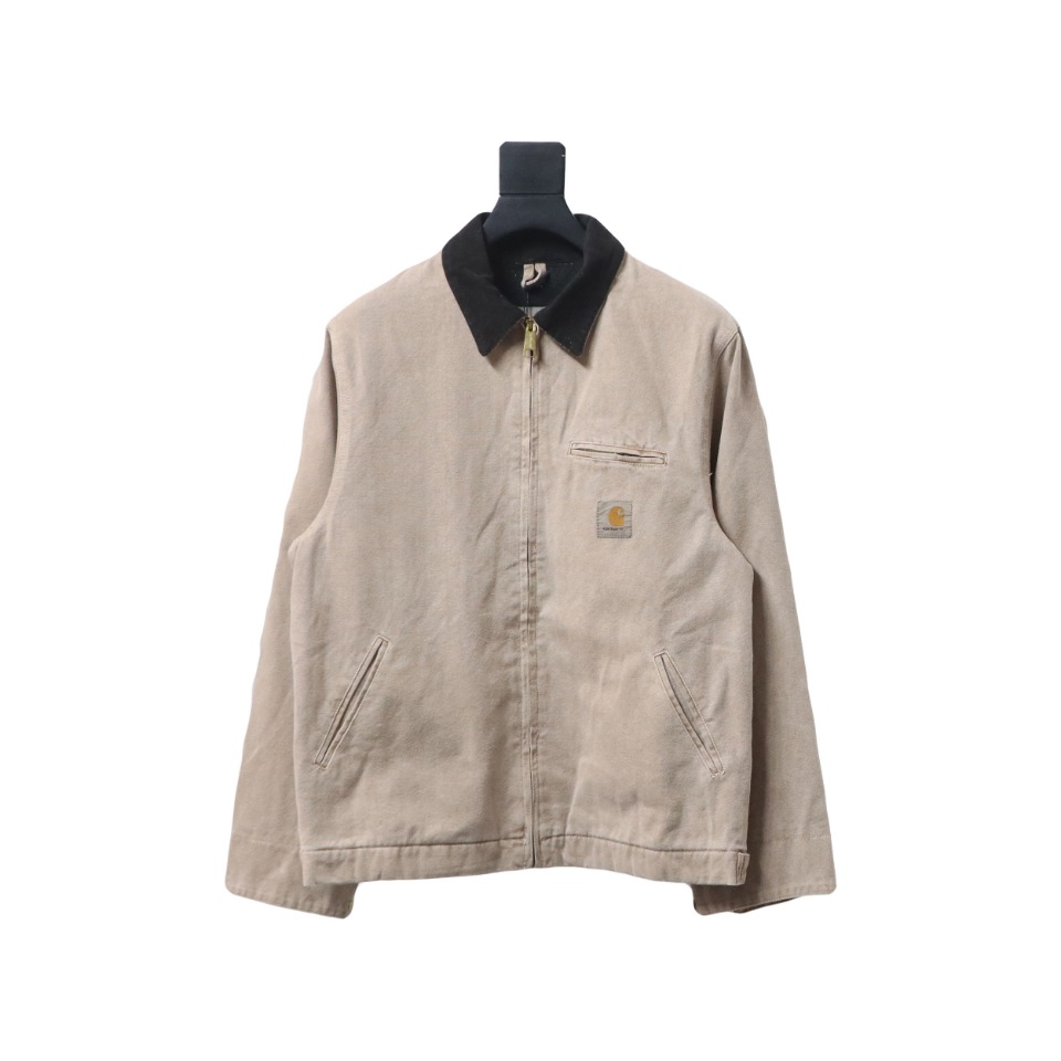 Carhartt Three-Color Canvas Work Jacket With Cotton Khaki