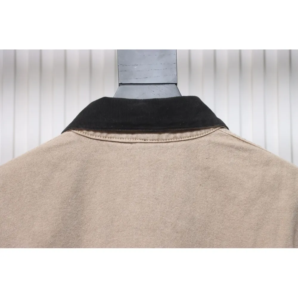 Carhartt Three-Color Canvas Work Jacket With Cotton Khaki
