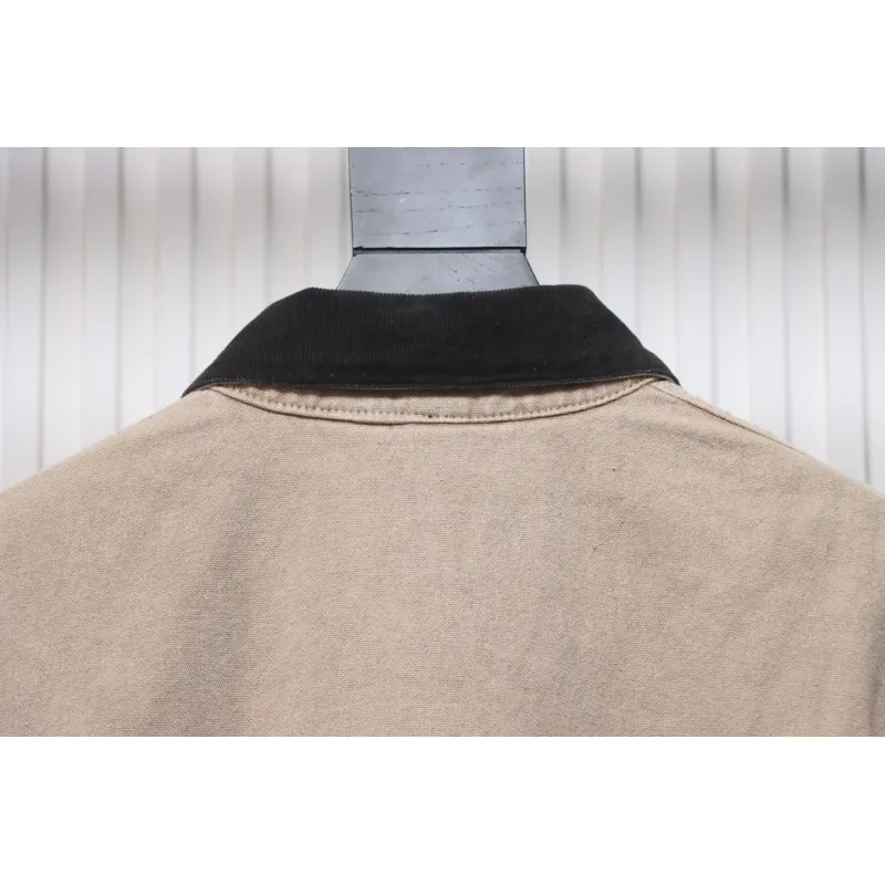 Carhartt Three-Color Canvas Work Jacket With Cotton Khaki
