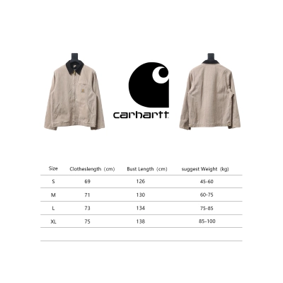 Carhartt Three-Color Canvas Work Jacket With Cotton Khaki 02