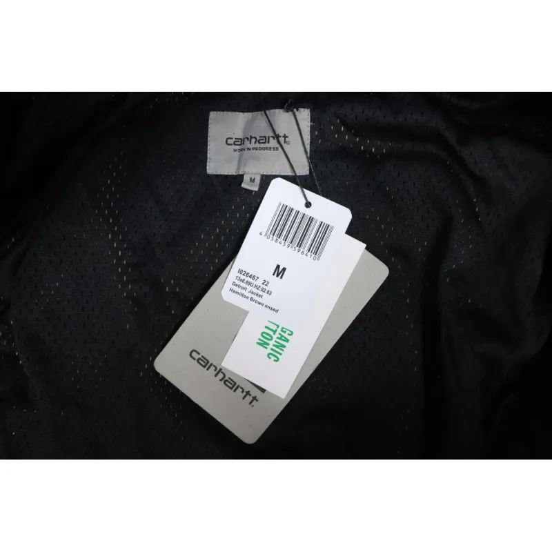 Carhartt Three-Color Canvas Work Jacket With Cotton Khaki