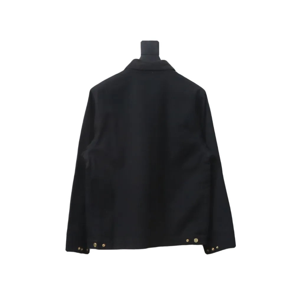 Carhartt Three-Color Canvas Work Jacket With Cotton Black