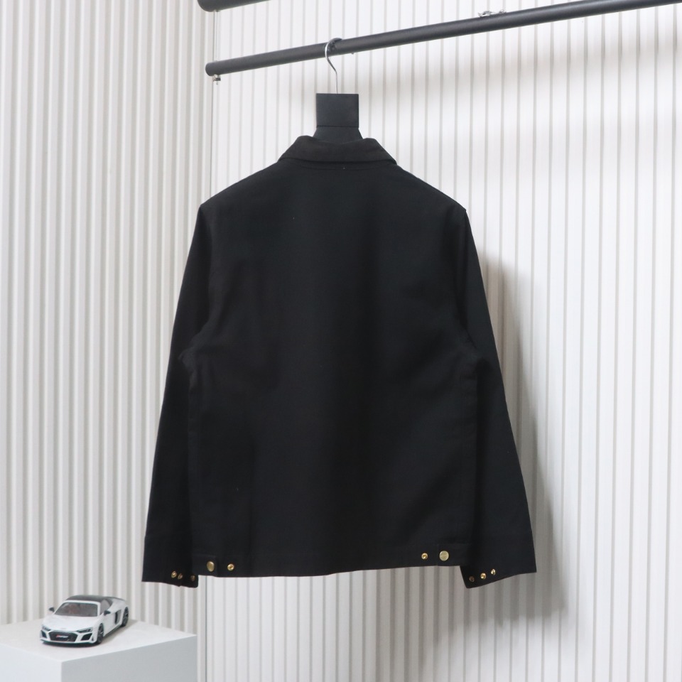 Carhartt Three-Color Canvas Work Jacket With Cotton Black