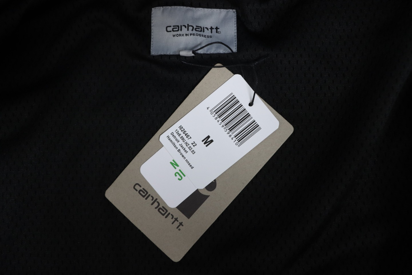 Carhartt Three-Color Canvas Work Jacket With Cotton Black