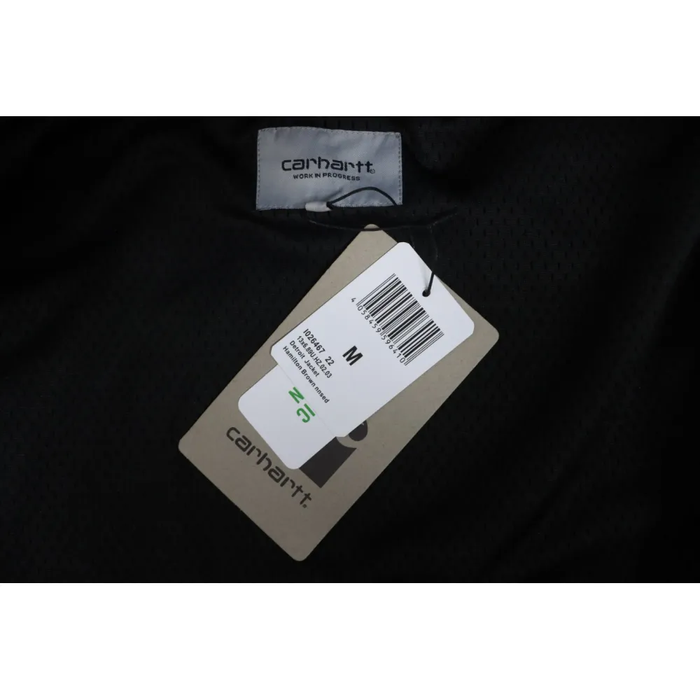 Carhartt Three-Color Canvas Work Jacket With Cotton Black
