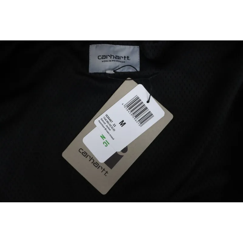 Carhartt Three-Color Canvas Work Jacket With Cotton Black