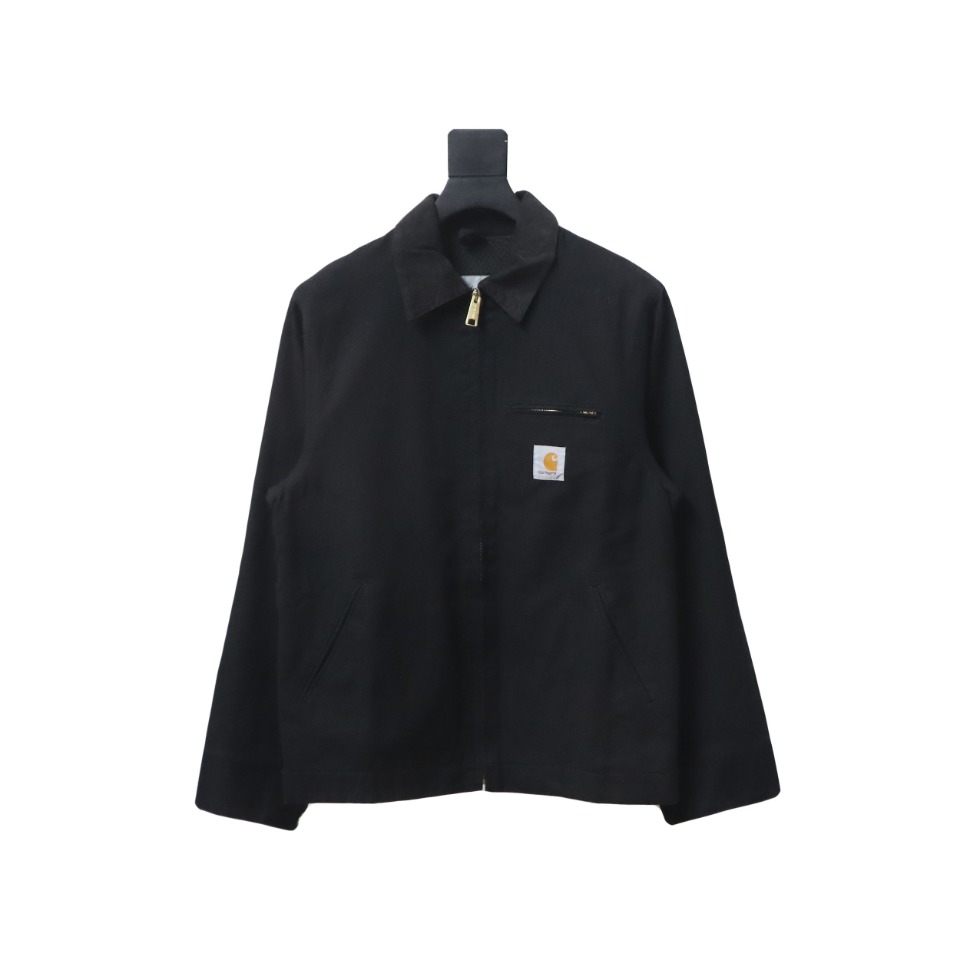 Carhartt Three-Color Canvas Work Jacket With Cotton Black