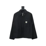 Carhartt Three-Color Canvas Work Jacket With Cotton Black