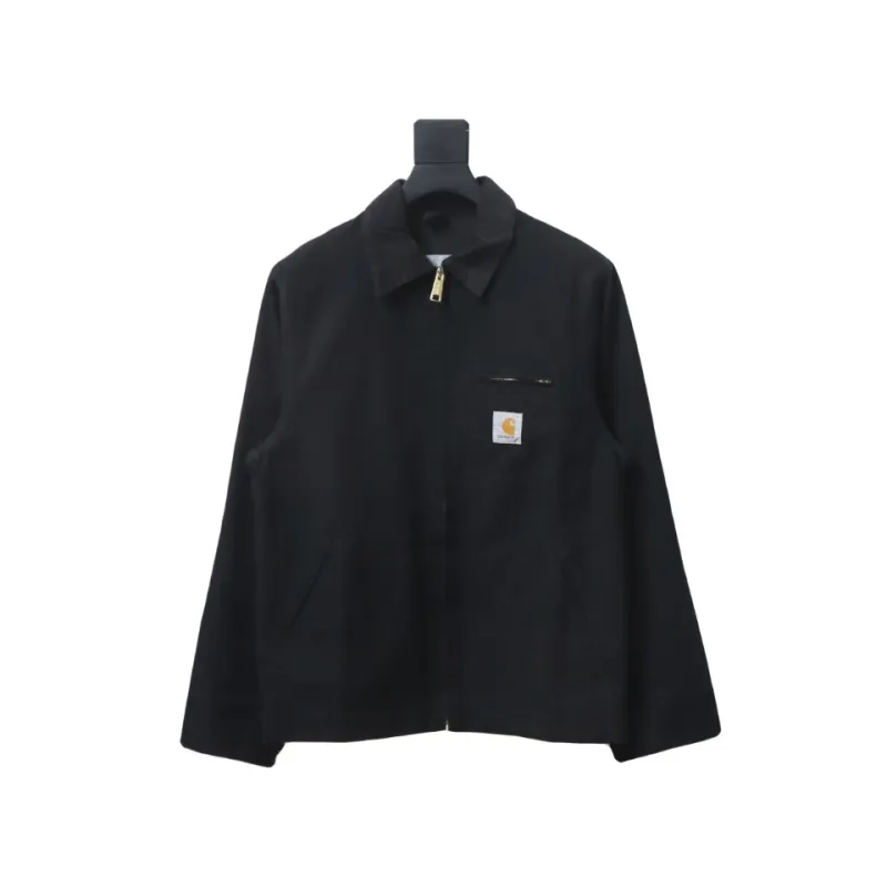 Carhartt Three-Color Canvas Work Jacket With Cotton Black