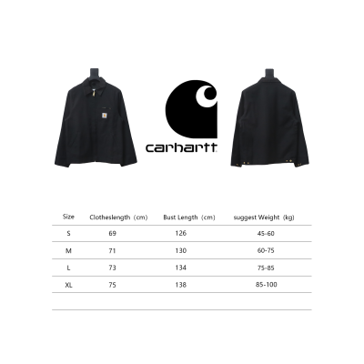 Carhartt Three-Color Canvas Work Jacket With Cotton Black 02