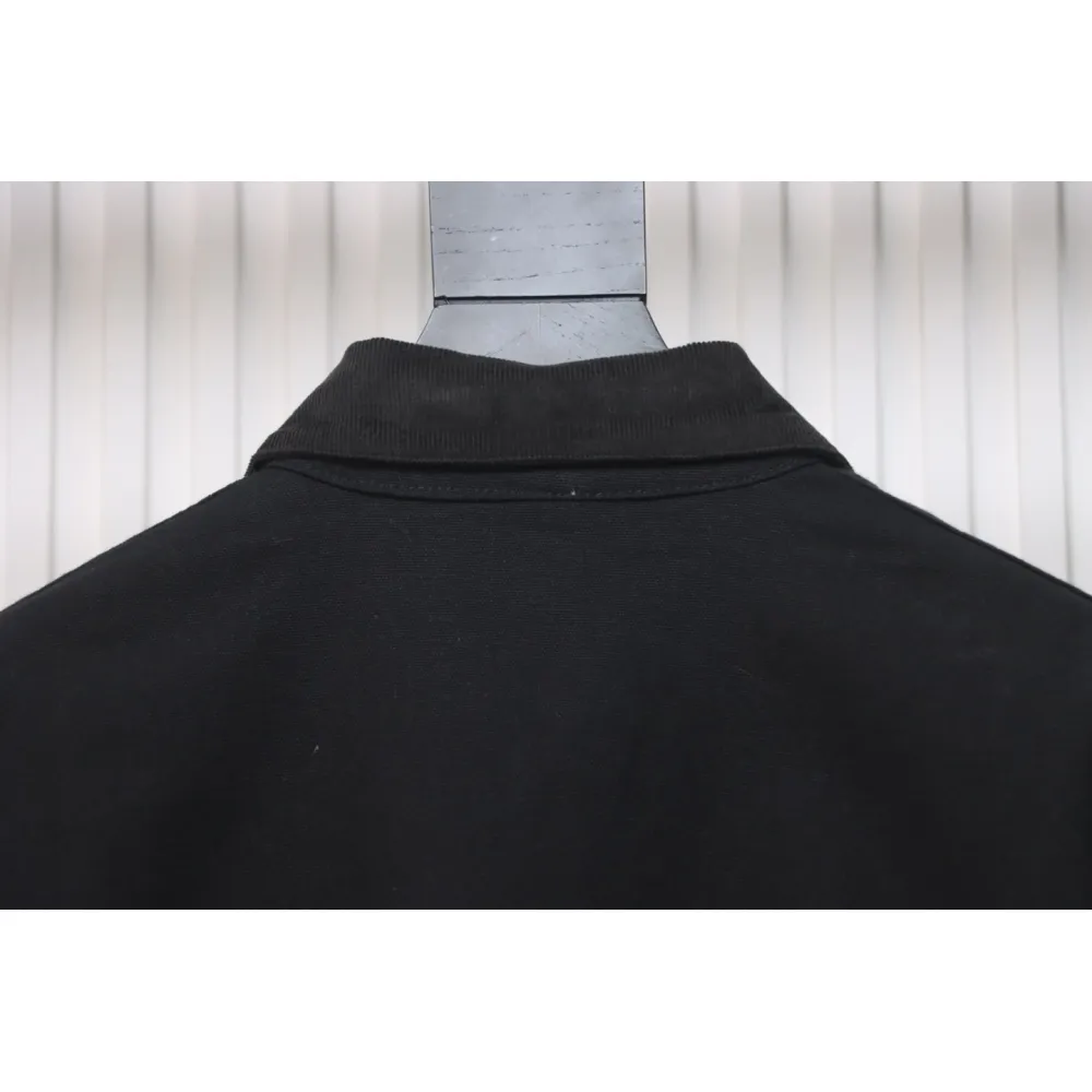 Carhartt Three-Color Canvas Work Jacket With Cotton Black