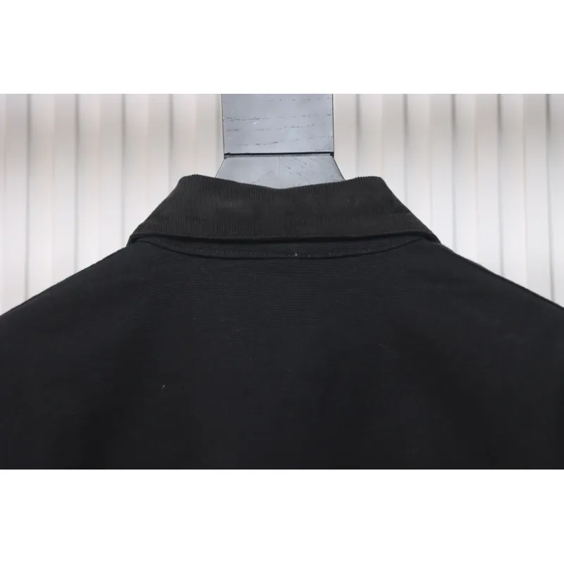 Carhartt Three-Color Canvas Work Jacket With Cotton Black