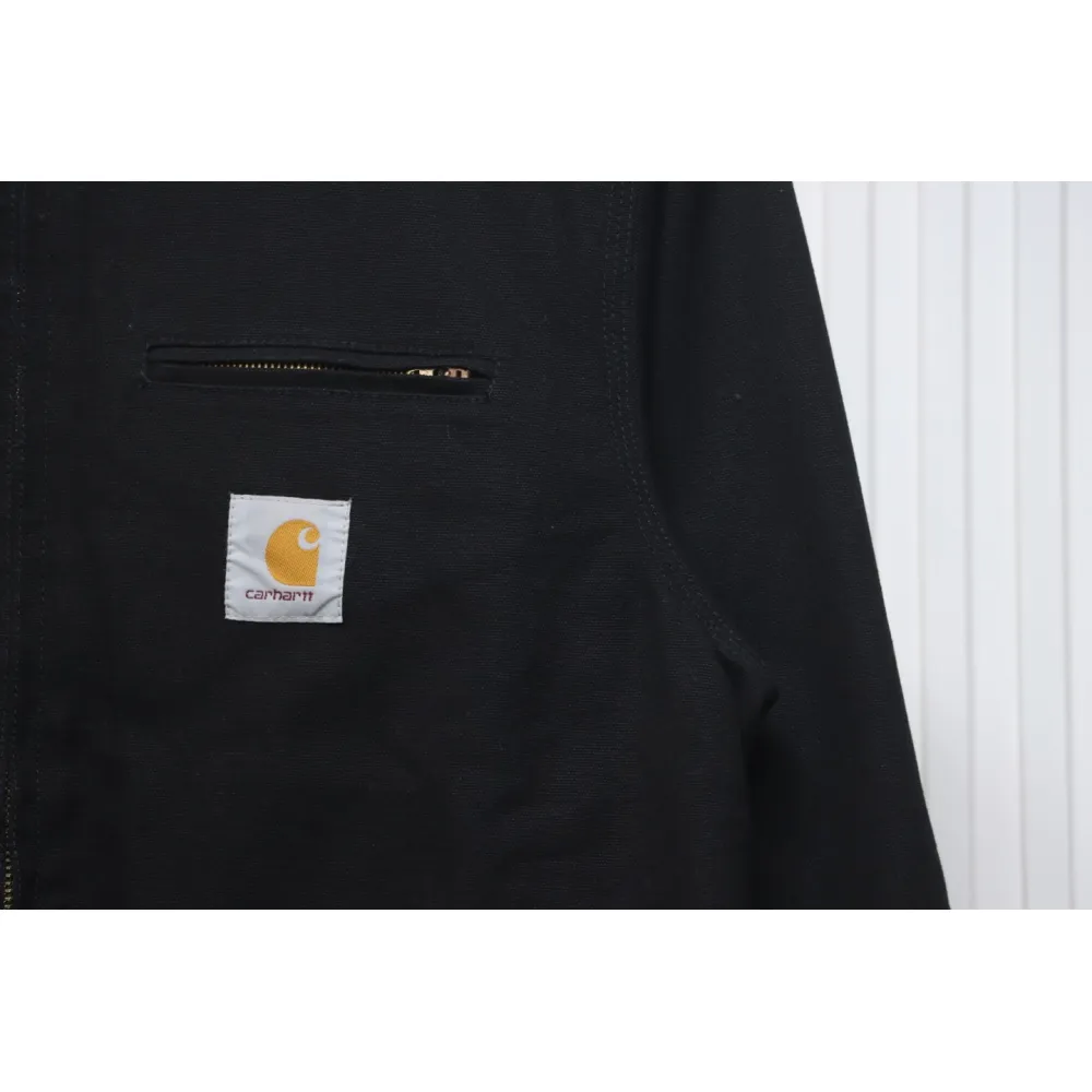 Carhartt Three-Color Canvas Work Jacket With Cotton Black