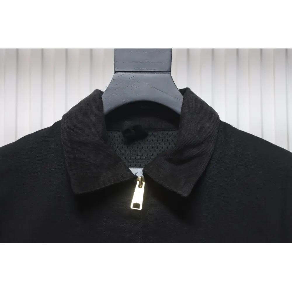 Carhartt Three-Color Canvas Work Jacket With Cotton Black