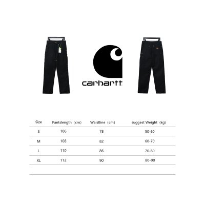 Carhartt Washed Distressed Canvas Overalls Lumberjack Pants Black 02