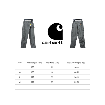 Carhartt Washed Distressed Canvas Overalls Lumberjack Pants Grey 02