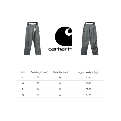 Carhartt Washed Distressed Canvas Overalls Lumberjack Pants Grey 02