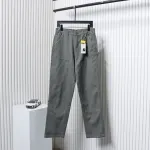 Carhartt Washed Distressed Canvas Overalls Lumberjack Pants Grey