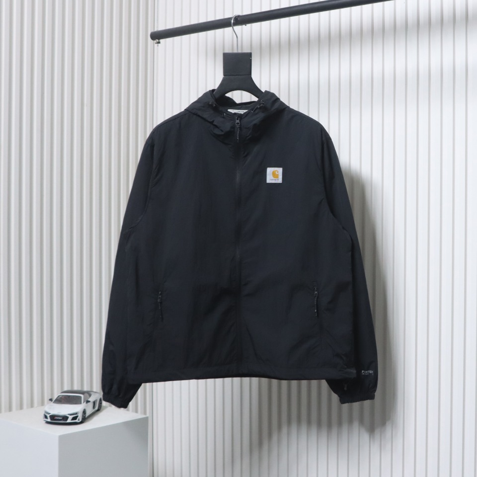 Carhartt Wip Grayson Hooded Ultralight Sun Protection Jacket Black