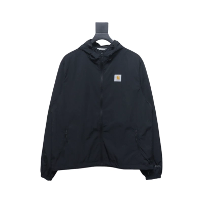 Carhartt Wip Grayson Hooded Ultralight Sun Protection Jacket Black 01