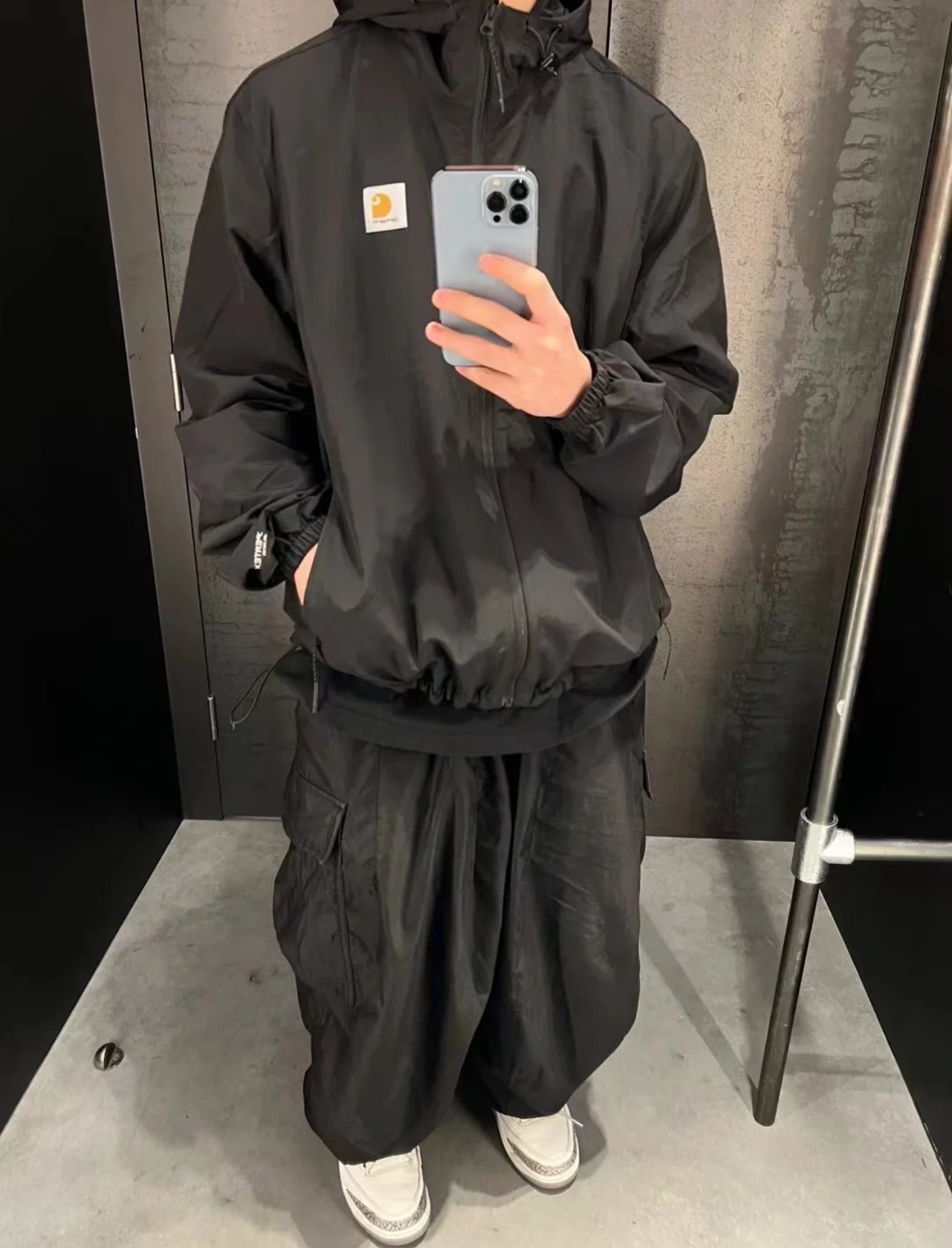 Carhartt Wip Grayson Hooded Ultralight Sun Protection Jacket Black