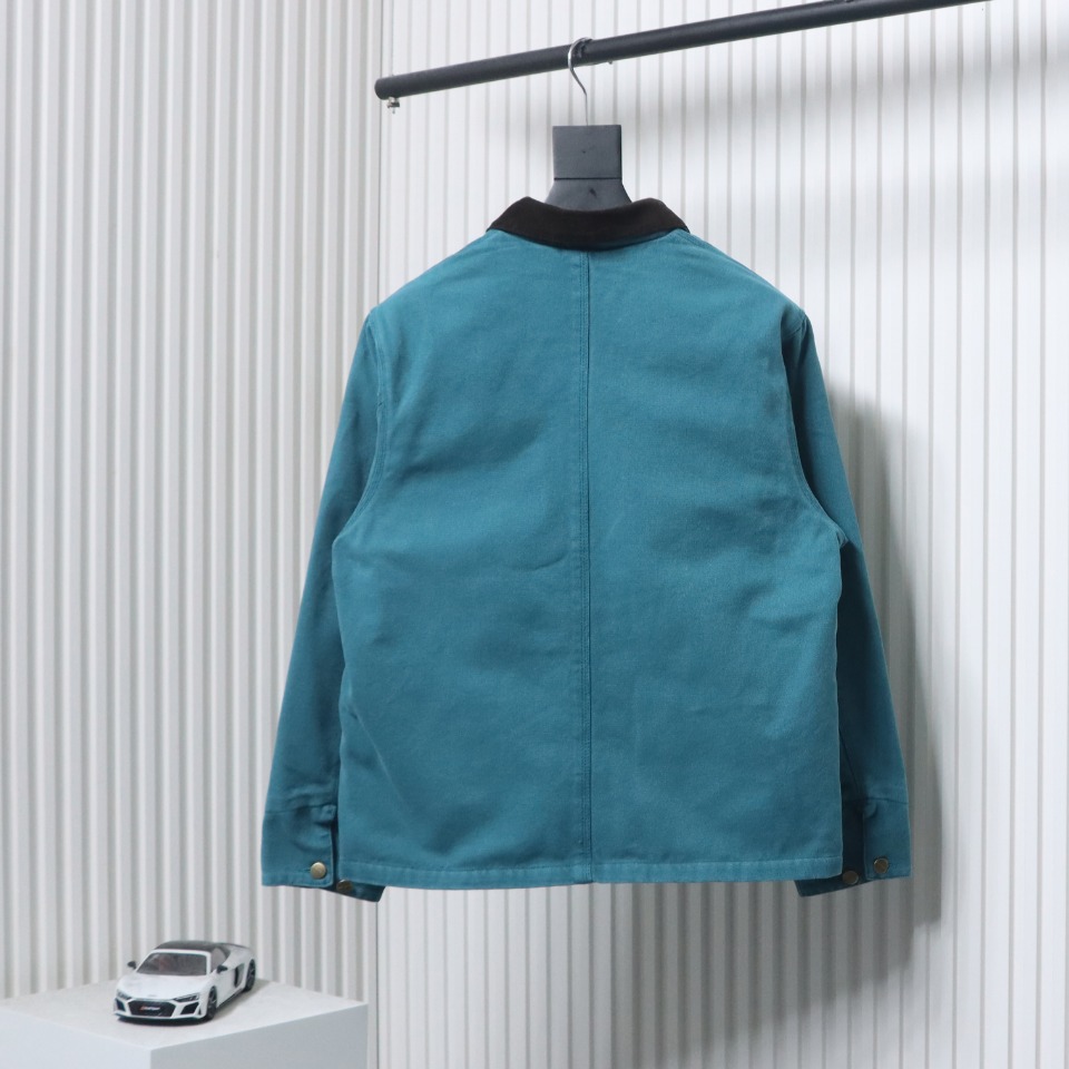 Carhartt x Stussy God-Level Co-Branded Workwear Jacket Blue